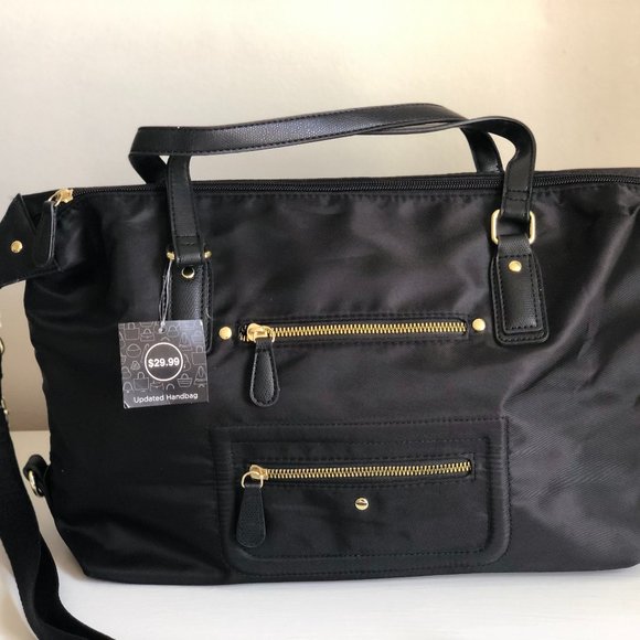 New Sears Nylon Black Tote Strap/Handbag - Picture 1 of 10